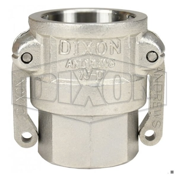 Dixon Type D Cam and Groove Coupler, 3/4 in Nominal, Female Coupler x FNPT End Style, 316 SS, Domestic 75-D-SS - main